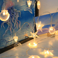 Seashell Marine Animals LED String Lights for Home Decor