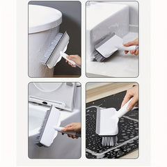 Dual Purpose Floor Brush and Wiper with Long Handle