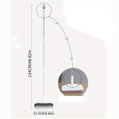 Dual Purpose Floor Brush and Wiper with Long Handle