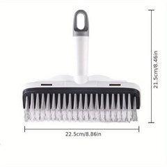 Dual Purpose Floor Brush and Wiper with Long Handle