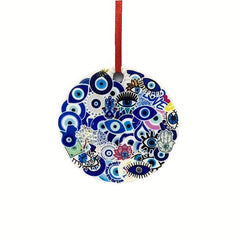 Double Sided Printed Acrylic Evil Eye Decorative Pendant