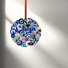 Double Sided Printed Acrylic Evil Eye Decorative Pendant