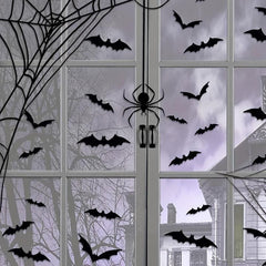 12pcs Halloween Bats 3D Bat Stickers Haunted House Decoration