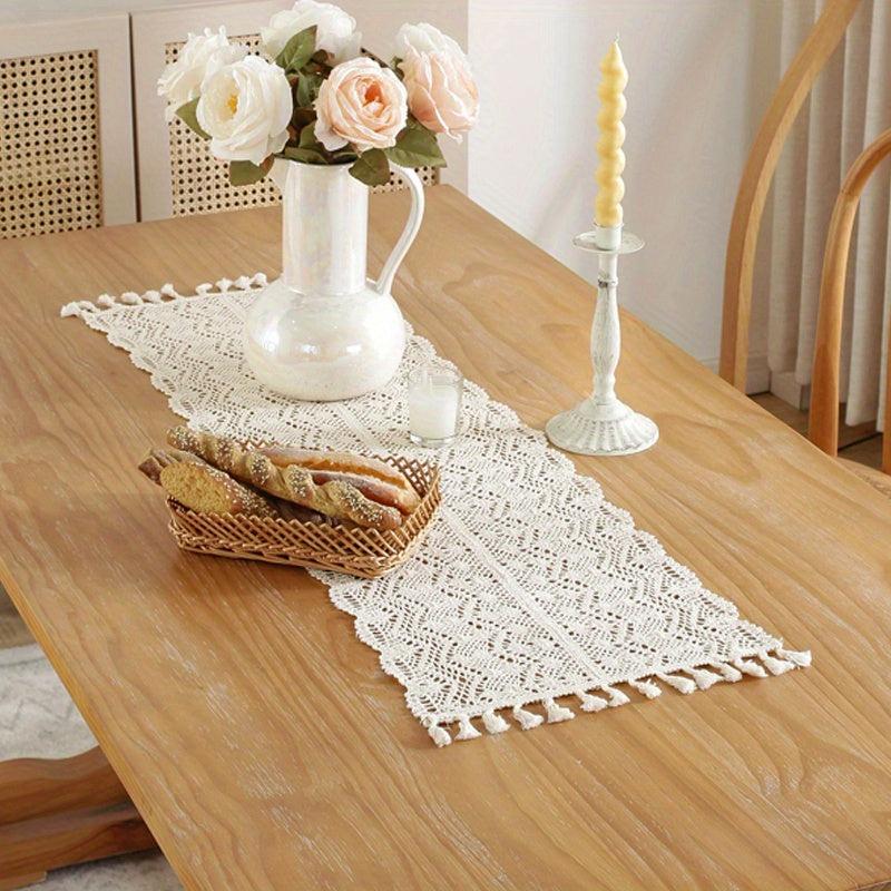Crochet Lace Hollowed Out Small Spikes Wavy Flower Patterns Home Decor