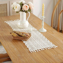 Crochet Lace Hollowed Out Small Spikes Wavy Flower Patterns Home Decor