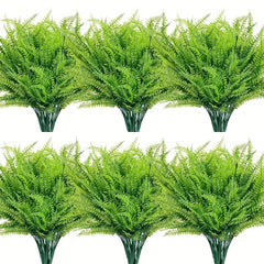 4pcs UV Resistant Artificial Boston Fern Plants Indoor/Outdoor Greenery