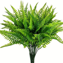 4pcs UV Resistant Artificial Boston Fern Plants Indoor/Outdoor Greenery