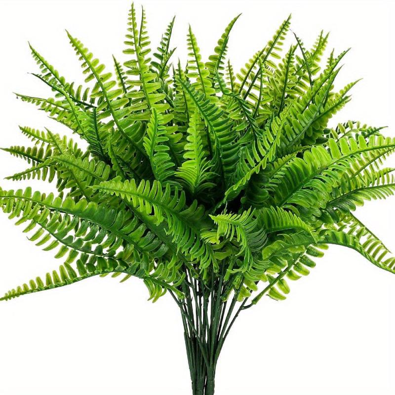 4pcs UV Resistant Artificial Boston Fern Plants Indoor/Outdoor Greenery