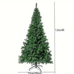 1pc Artificial Christmas Tree Spruce Hinged Xmas Tree Metal Stand Indoors&Outdoo