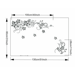 Flowers Butterflies Wall Sticker Room Decor Bedroom Entrance Kitchen Decoration