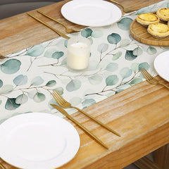 Printed Linen Blend Table Runner 33x182cm Spring Summer Room Decor