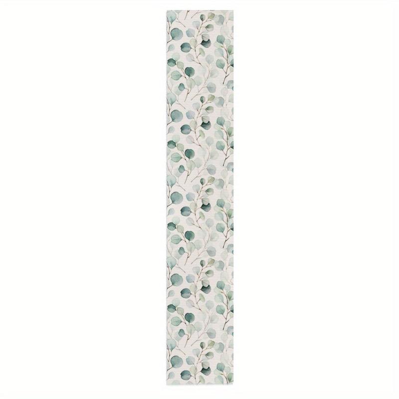 Printed Linen Blend Table Runner 33x182cm Spring Summer Room Decor