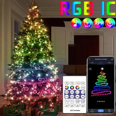 10m Smart Fairy Lights LED Lights Remote Control App Music Sync Multiple Modes