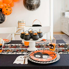 Halloween Pumpkin Floral Table Runner 33 02x182 88 Spider Web Holiday Decor