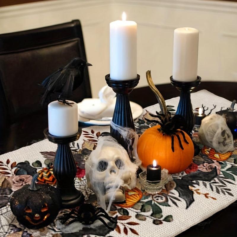 Halloween Pumpkin Floral Table Runner 33 02x182 88 Spider Web Holiday Decor