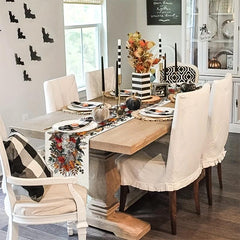 Halloween Pumpkin Floral Table Runner 33 02x182 88 Spider Web Holiday Decor