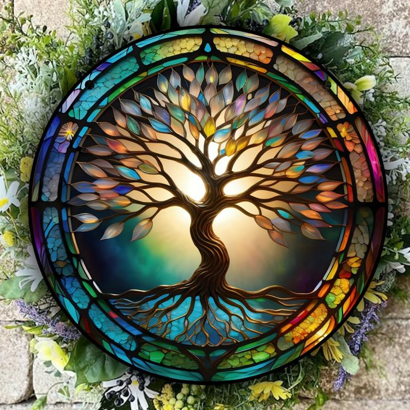 3D Tree Of Life Stained Suncatcher Four Seasons Col...