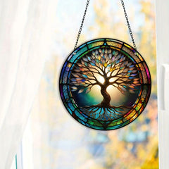 3D Tree Of Life Stained Suncatcher Four Seasons Col...