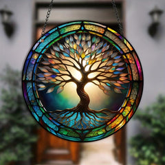 3D Tree Of Life Stained Suncatcher Four Seasons Col...