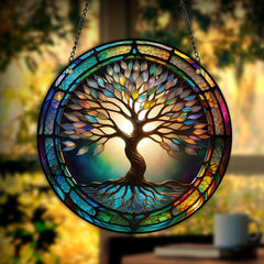3D Tree Of Life Stained Suncatcher Four Seasons Col...