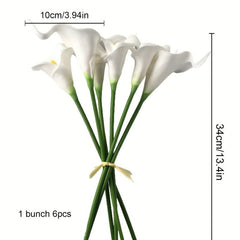 6pcs Artificial Calla Lily for Home Decor and Holidays