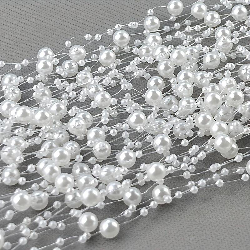 10M Pearl Connecting Line Beads Stars Floral Ornaments DIY Hair Accessories