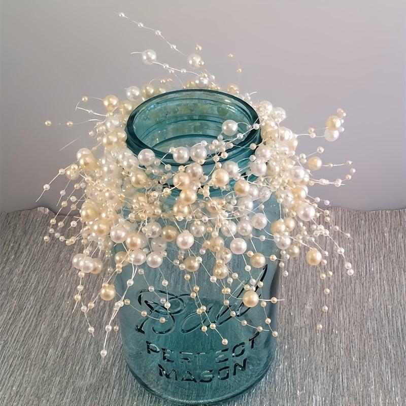 10M Pearl Connecting Line Beads Stars Floral Ornaments DIY Hair Accessories