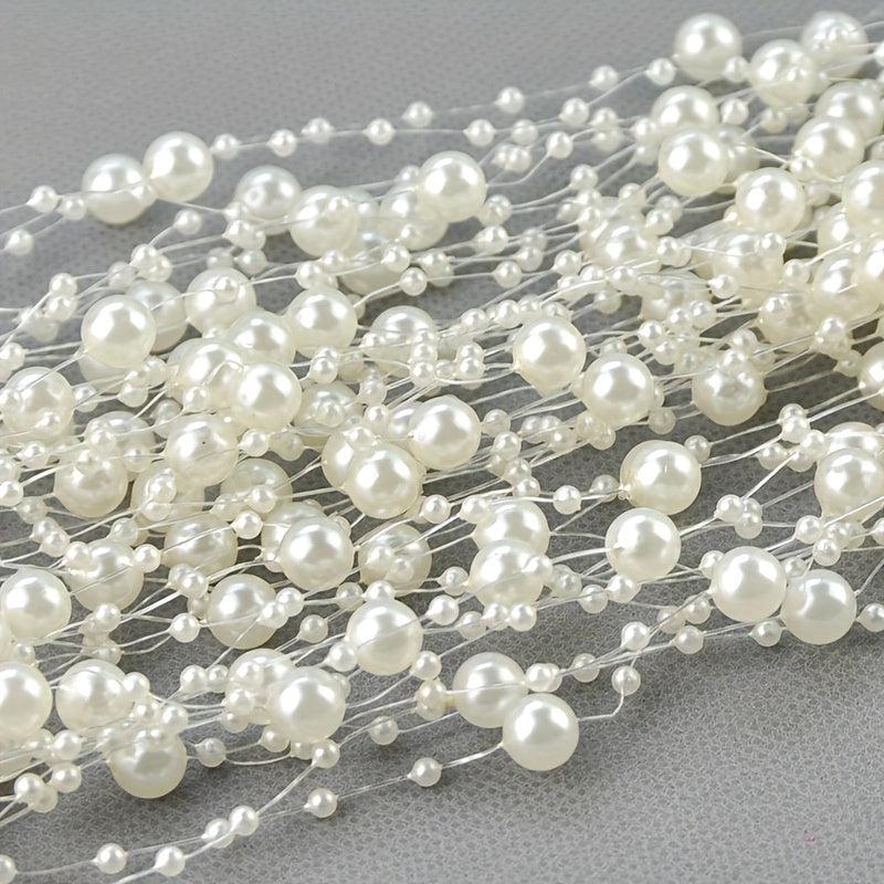 10M Pearl Connecting Line Beads Stars Floral Ornaments DIY Hair Accessories