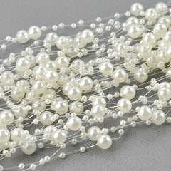 10M Pearl Connecting Line Beads Stars Floral Ornaments DIY Hair Accessories