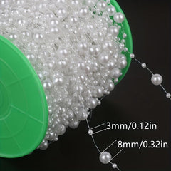 10M Pearl Connecting Line Beads Stars Floral Ornaments DIY Hair Accessories