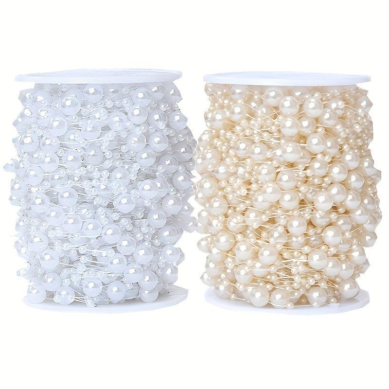 10M Pearl Connecting Line Beads Stars Floral Ornaments DIY Hair Accessories
