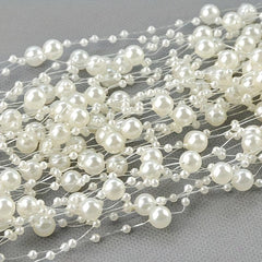 10M Pearl Connecting Line Beads Stars Floral Ornaments DIY Hair Accessories