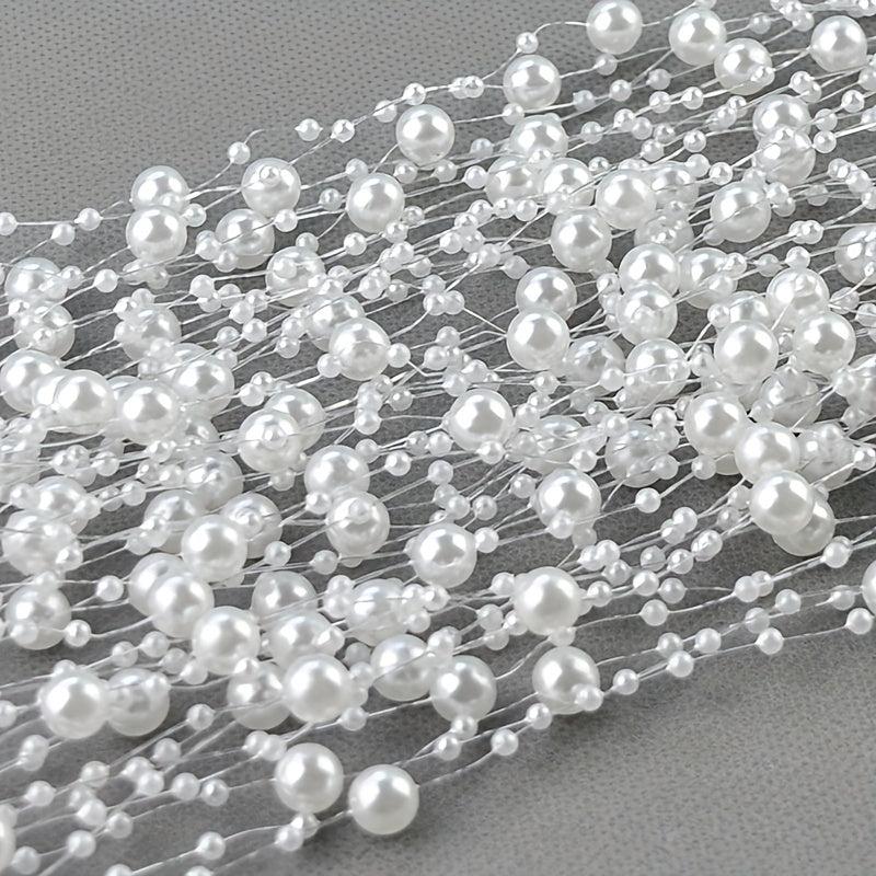 10M Pearl Connecting Line Beads Stars Floral Ornaments DIY Hair Accessories