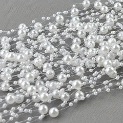 10M Pearl Connecting Line Beads Stars Floral Ornaments DIY Hair Accessories