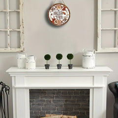 Hello Fall Wreath Sign for Wreaths 8x8inch Wall Decor