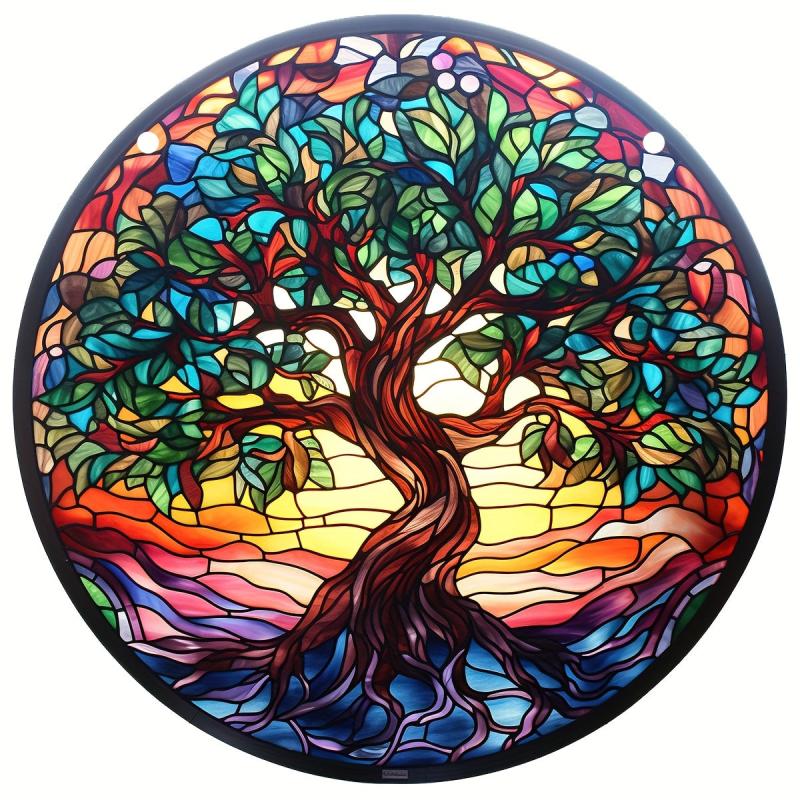Stained Glass Tree Of Life Suncatcher - Four Seasons Theme