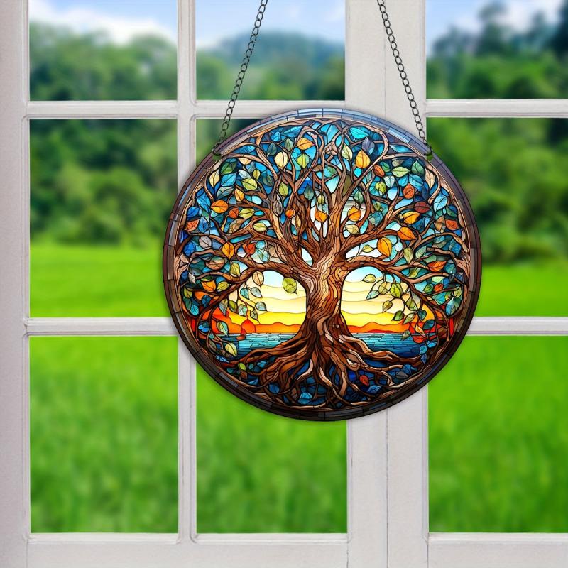 Stained Glass Tree Of Life Suncatcher - Four Seasons Theme