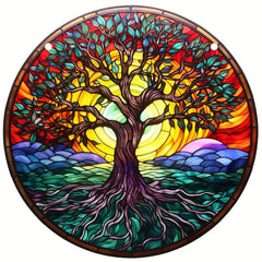 Stained Glass Tree Of Life Suncatcher - Four Seasons Theme