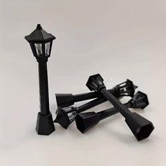 5pcs Christmas Street Light Decorations Retro Lamp Micro Landscape Model Lights