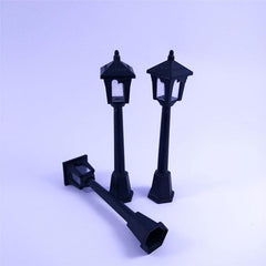 5pcs Christmas Street Light Decorations Retro Lamp Micro Landscape Model Lights