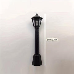 5pcs Christmas Street Light Decorations Retro Lamp Micro Landscape Model Lights