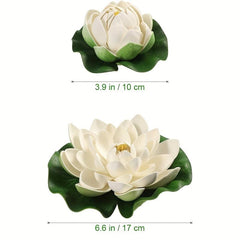 6pcs Realistic Water Lily Simulation Pond Plant for Decoration