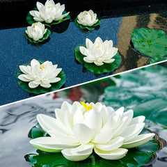 6pcs Realistic Water Lily Simulation Pond Plant for Decoration