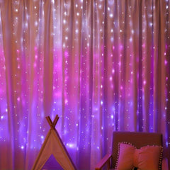 200 LED Curtain Lights 6.56ft with Remote - Waterproof Fairy Lights