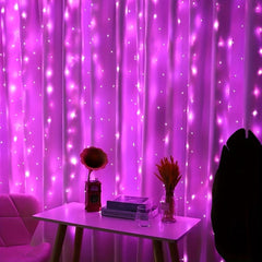 200 LED Curtain Lights 6.56ft with Remote - Waterproof Fairy Lights