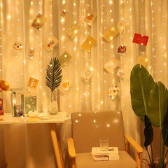 200 LED Curtain Lights 6.56ft with Remote - Waterproof Fairy Lights