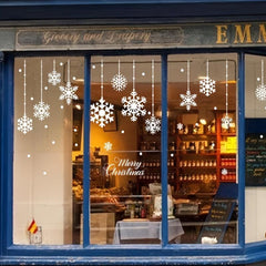 76pcs Christmas Window Decorations Snowflakes Window Clings Decals