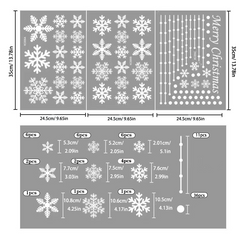 76pcs Christmas Window Decorations Snowflakes Window Clings Decals