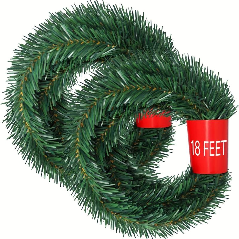 18ft Christmas Pine Garland Greenery Holiday Wedding Decoration