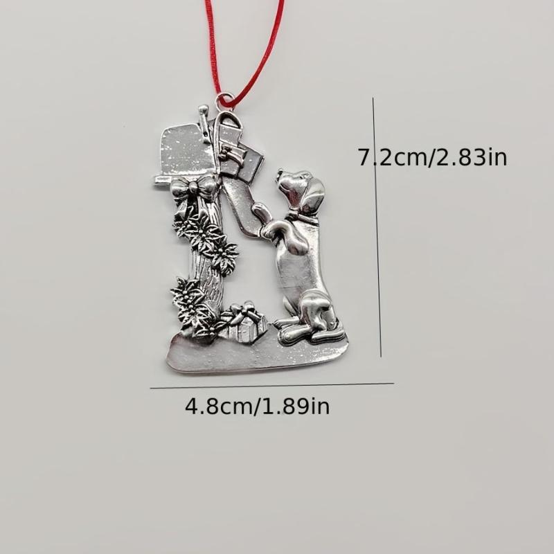 1pc Metal Christmas Tree Ornament Handcrafted Holiday Ornaments